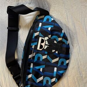 Karl Lagerfeld Black and Blue Belt Bag